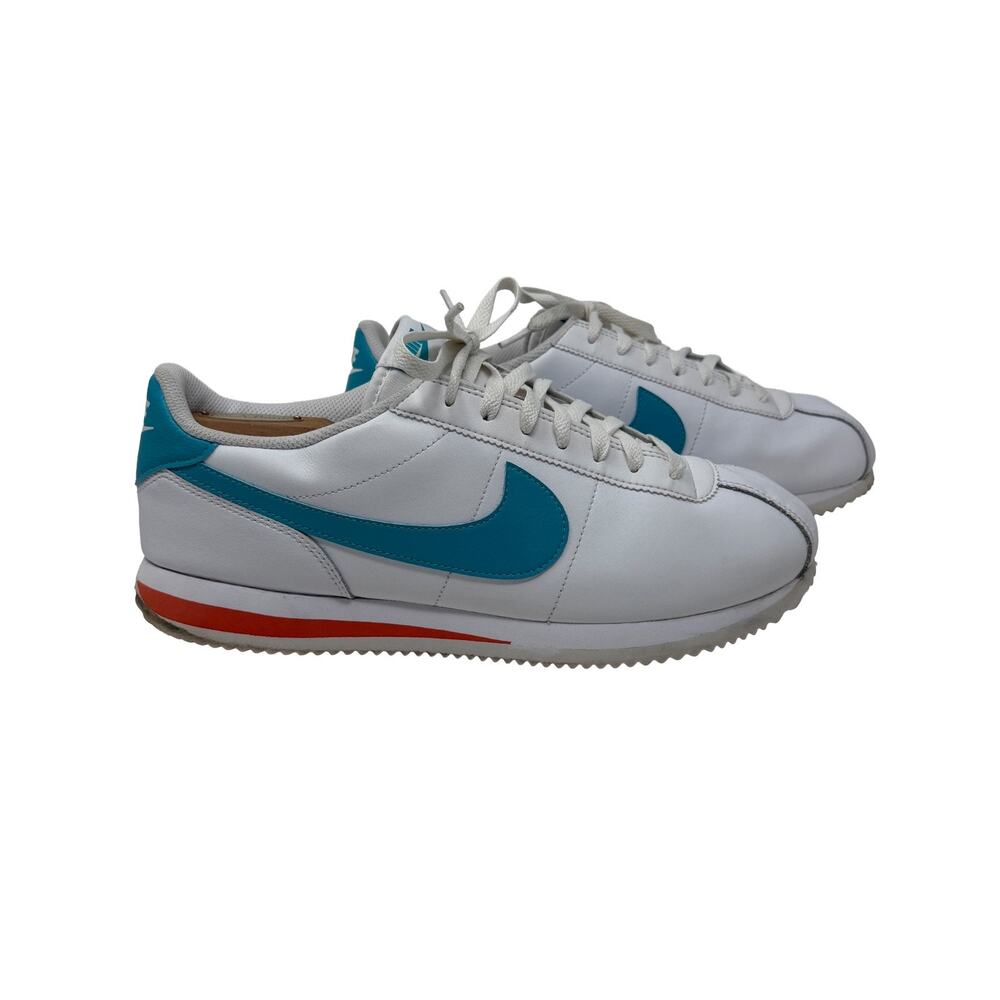 Nike Cortez Shoes White Teal Orange "Miami Dolphins" DM4044-103 Men's Size 11